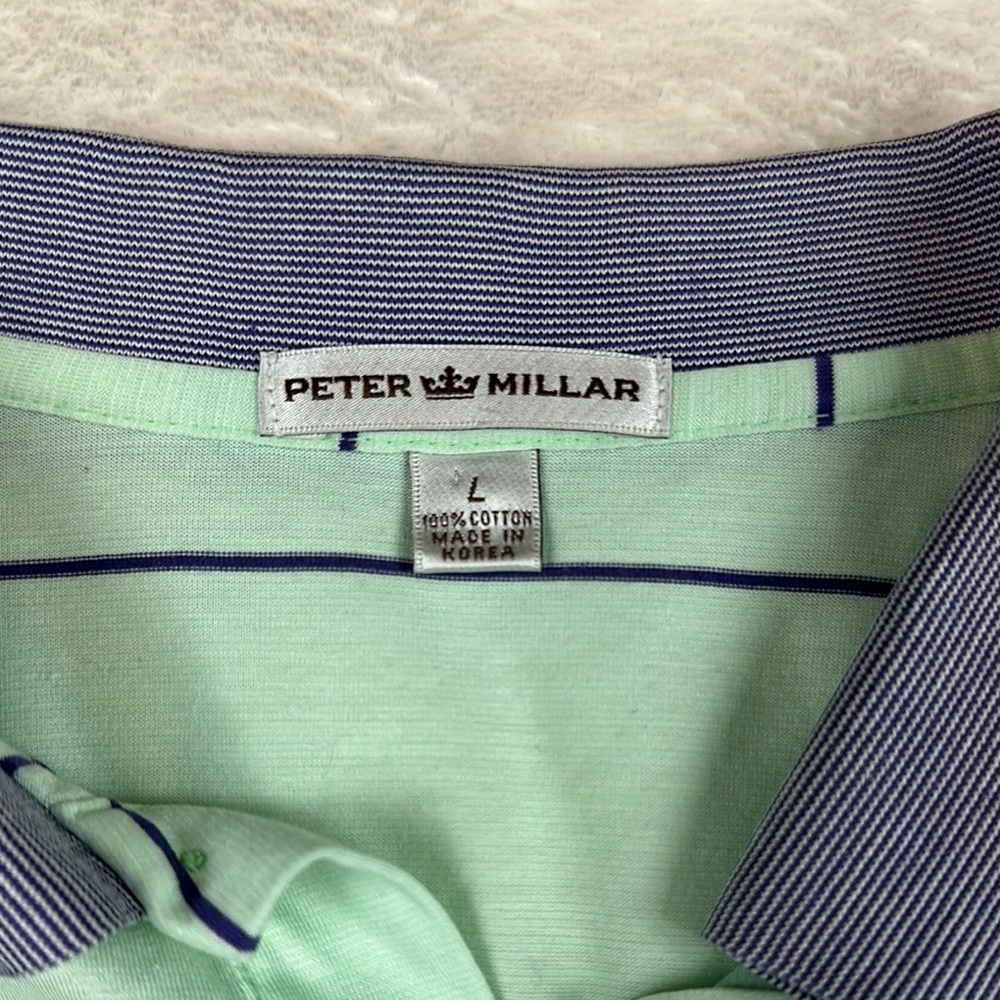 Peter Millar Green and Blue Polo for Casual Elegance - Picture 3 of 7